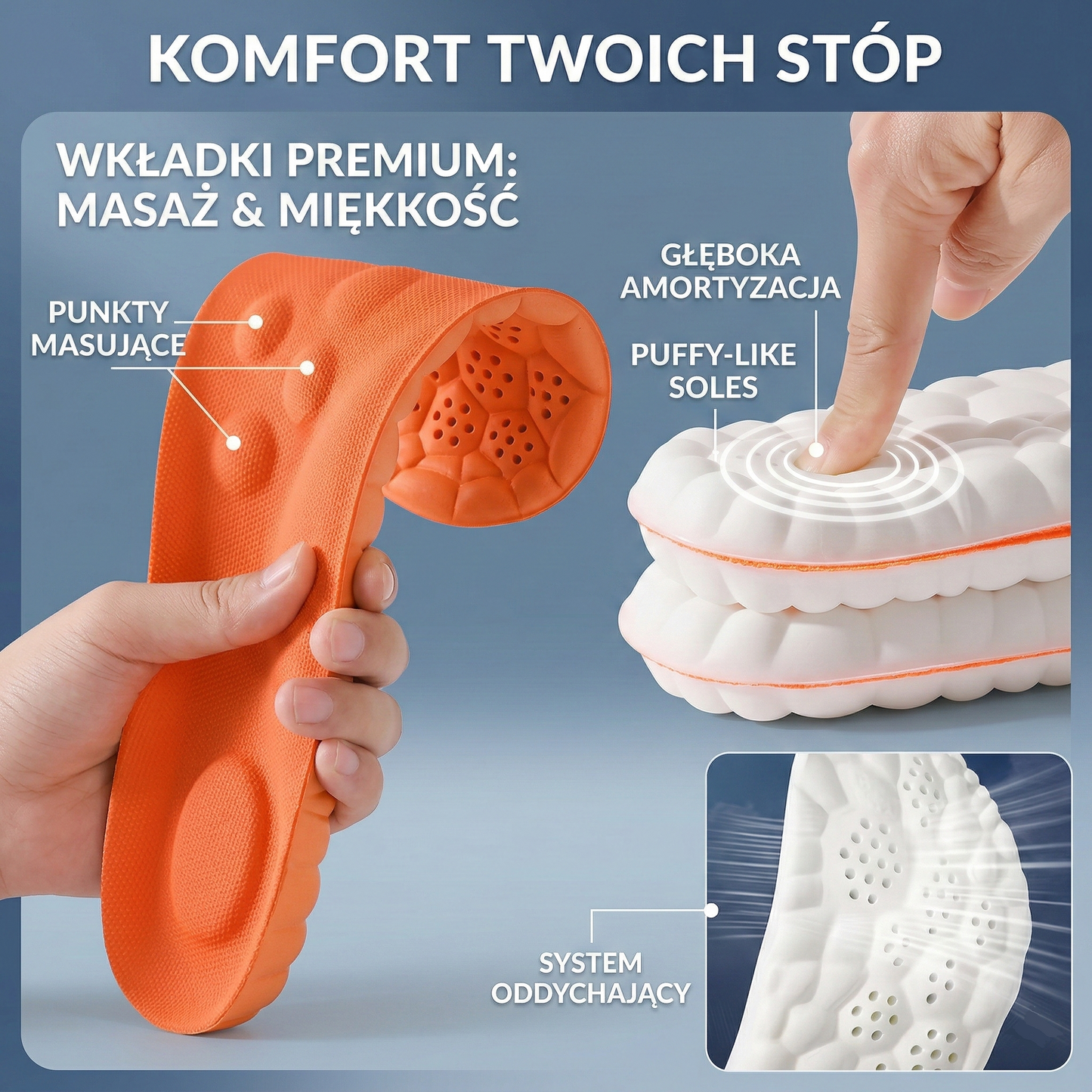 Ortopedyczne wkładki niwelujące ból i wadę postawy